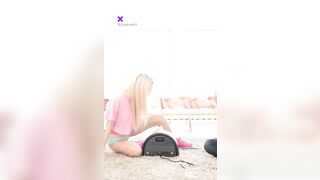 Watch this blonde bitch squirt like a fountain as she fucks her pussy with a dildo. Her panties, soaked as fuck, won’t forget this session. – @l.porn.world’s Sex Reel