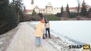 Two Hot Women And One Frozen Man – Veronica Leal & Stacy Cruz