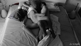 The amateur couple’s naughty intimate moment was recorded at night time